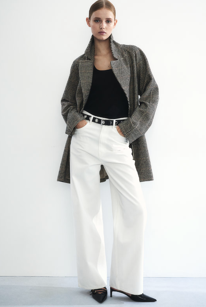 Tie-Belted Felted Coat