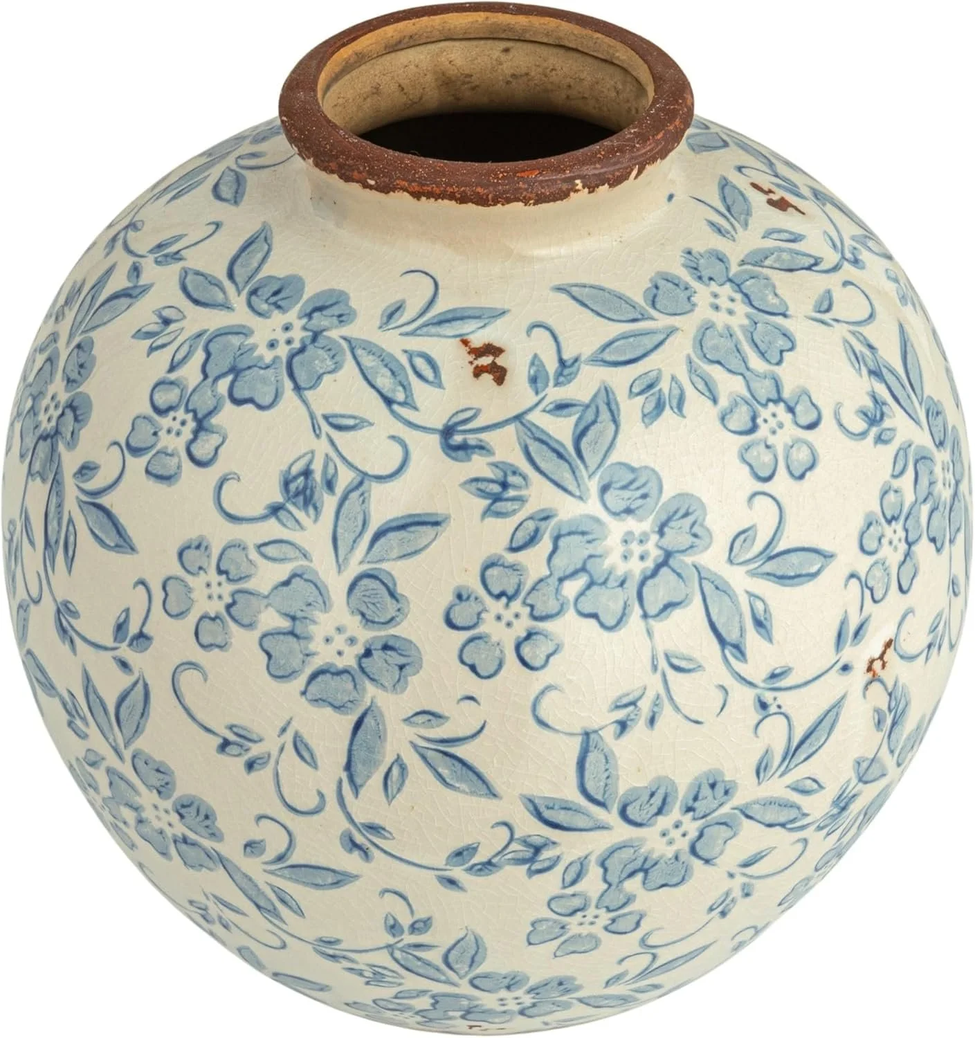 Terracotta Floral Vase