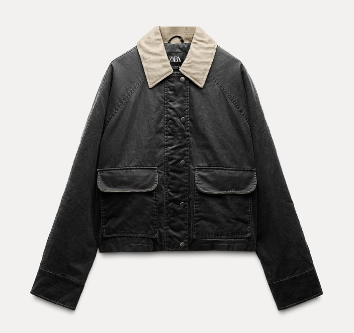 Corduroy Collar Waxed Jacket