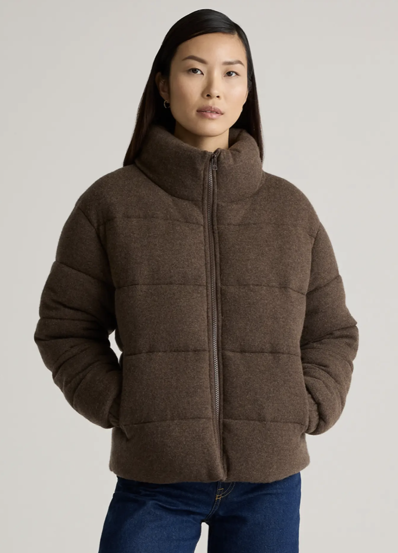 Mongolian Cashmere Puffer Jacket