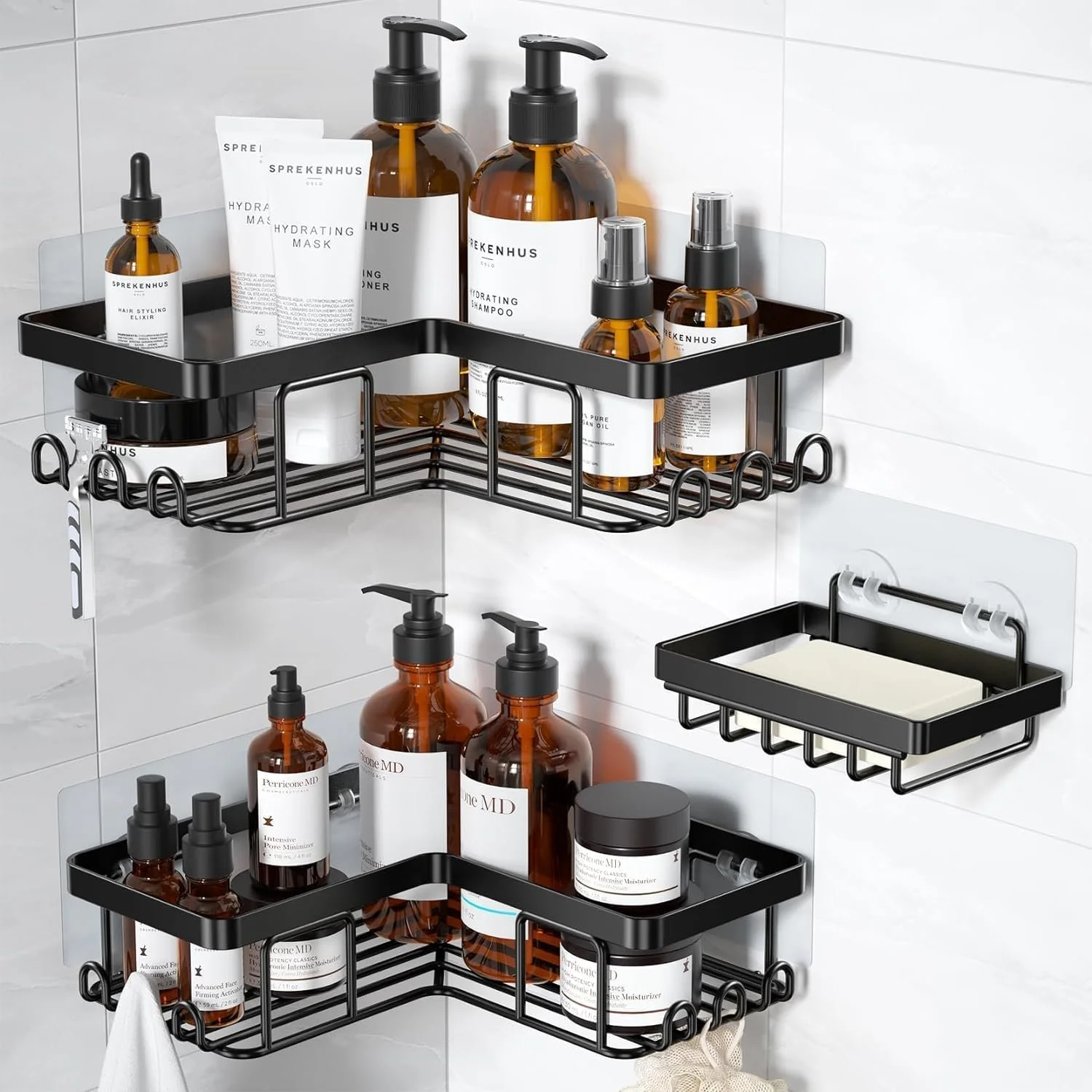 Corner Adhesive Shower Caddy