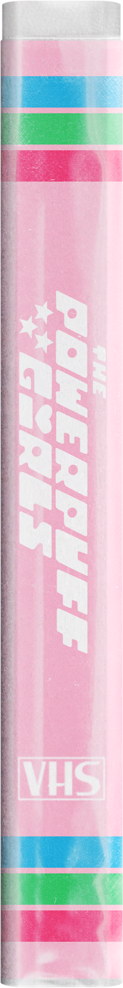 Cover of a VHS tape titled 'The Powerpuff Girls' by Turner Home Video, with a pink background and white text.