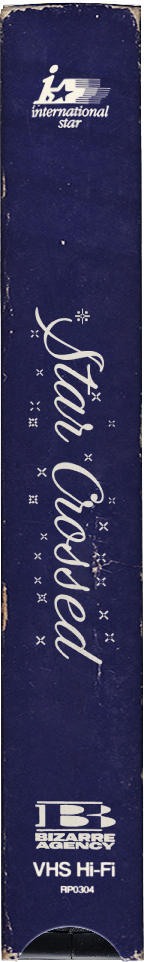 A vintage VHS tape with a blue sleeve, titled "Star-Crossed" featuring a cosmic or fairy theme with stars and sparkles.
