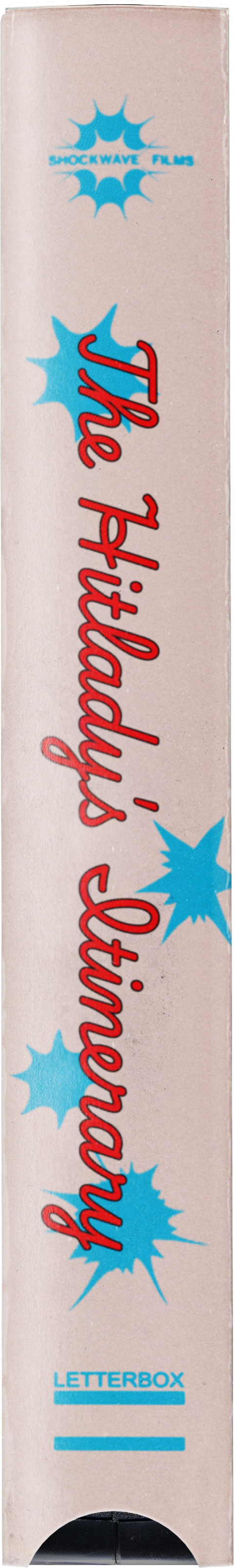 Cover of a VHS tape titled 'The Hitlady's Itinerary' by Turner Home Video, with a pink background and red text.
