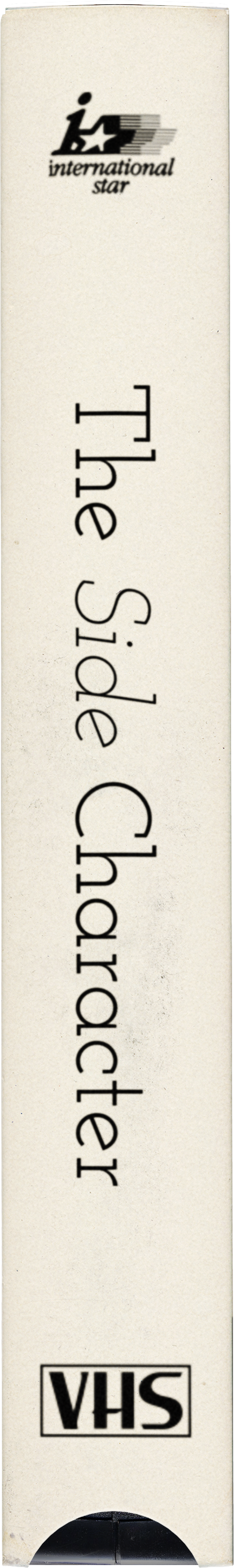 Cover of a VHS tape titled 'The Side Character' by Turner Home Video, with a white background and black text.