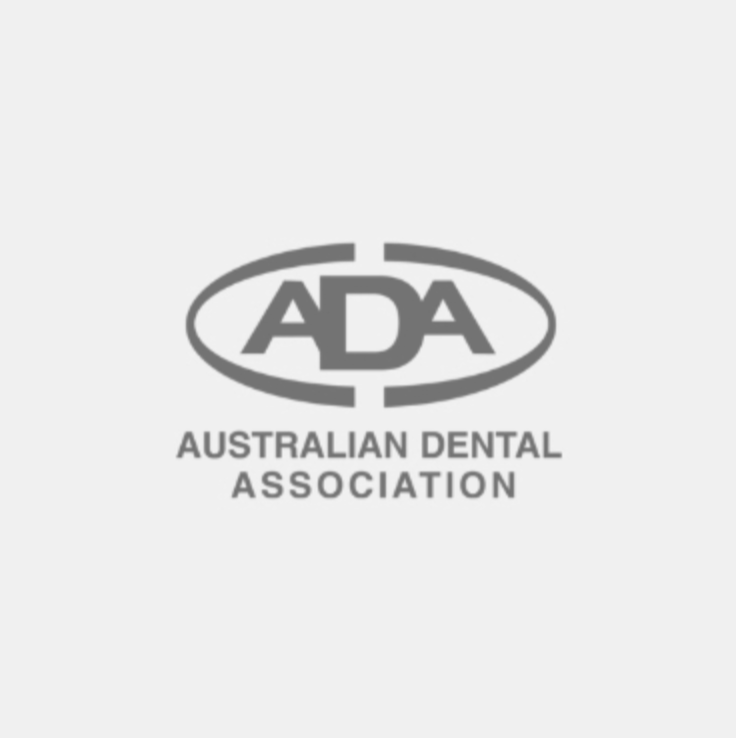 Logo of the Australian Dental Association featuring the text 'ADA' within an oval and 'Australian Dental Association' beneath.