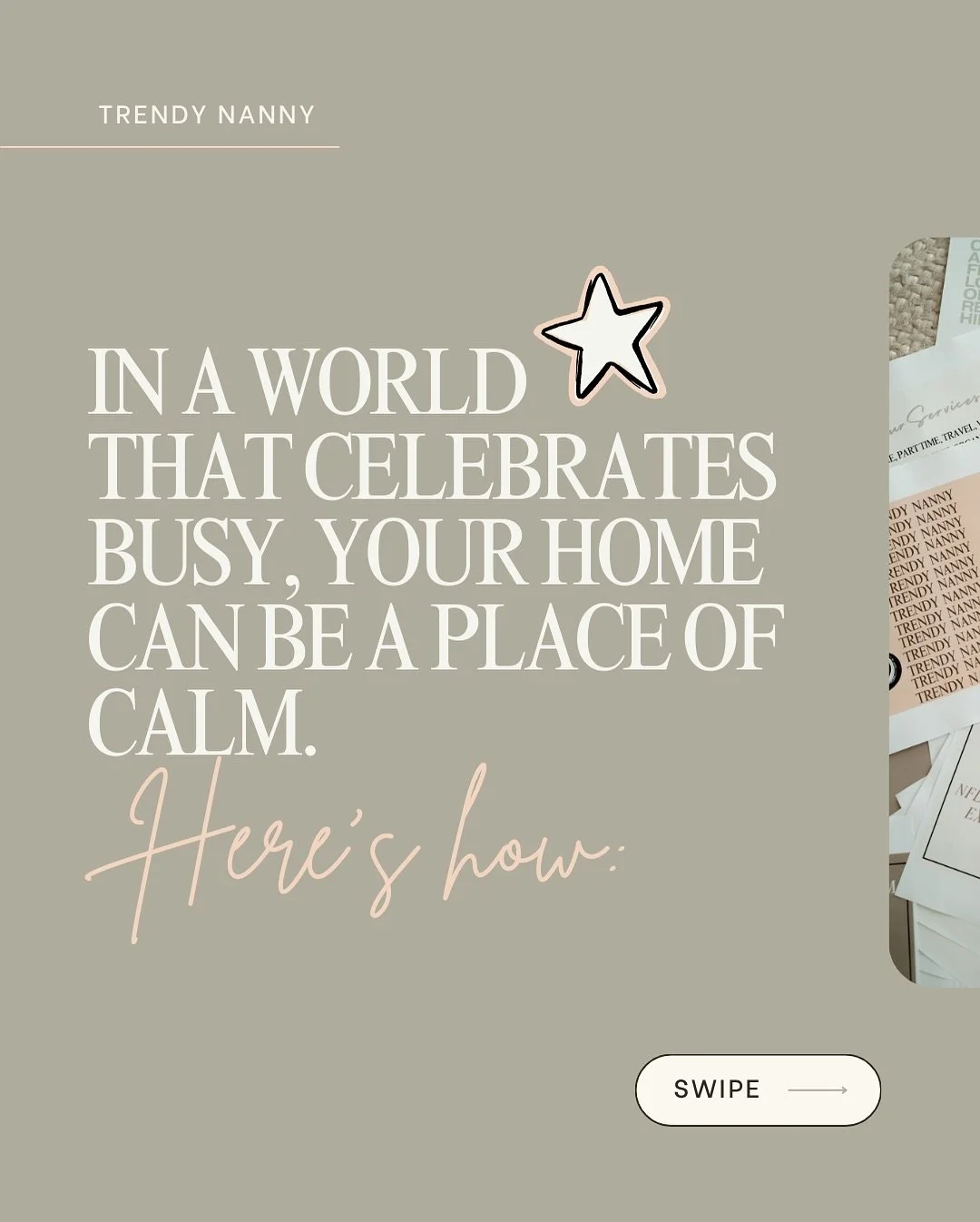 When we rush and let life move too fast, children feel the weight. In a world that celebrates busy, your home can be a place of calm. Even in the busyness of school/activities, game days, and travel. 🧺⛲️ 

#TrendyNanny #ChildcareProfessional #Childc