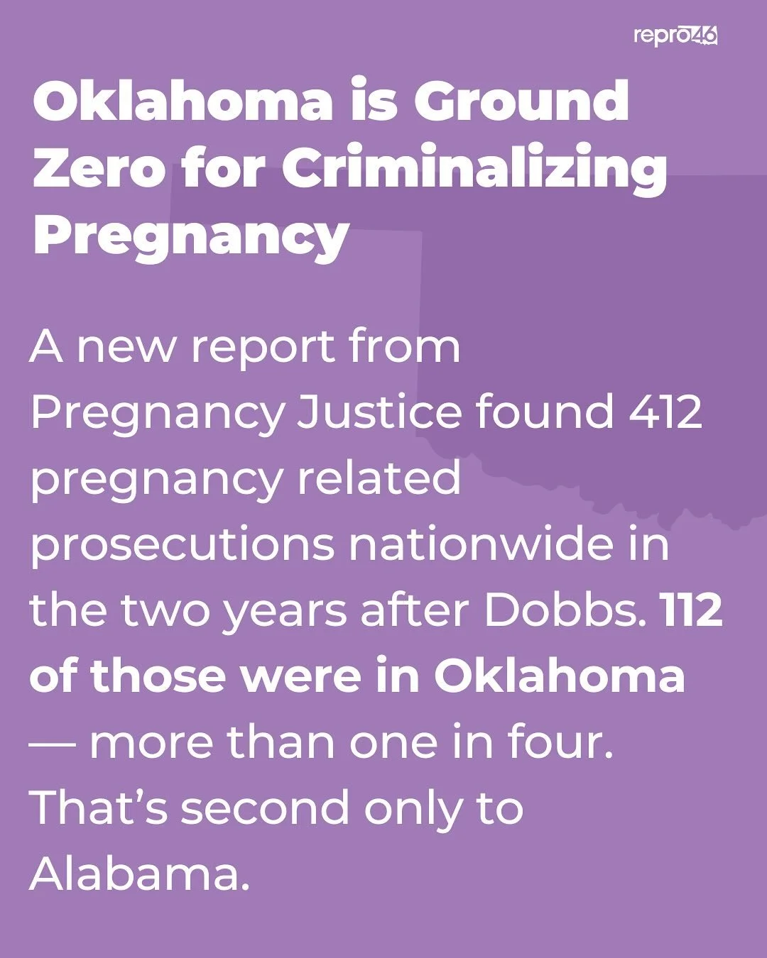 Oklahomans deserve compassion, treatment, and trust — not fear and criminalization.
It’s time to build an Oklahoma that supports reproductive freedom for everyone.
Read more at the link in our bio.
#repro46 #PregnancyJustice #Oklahoma #