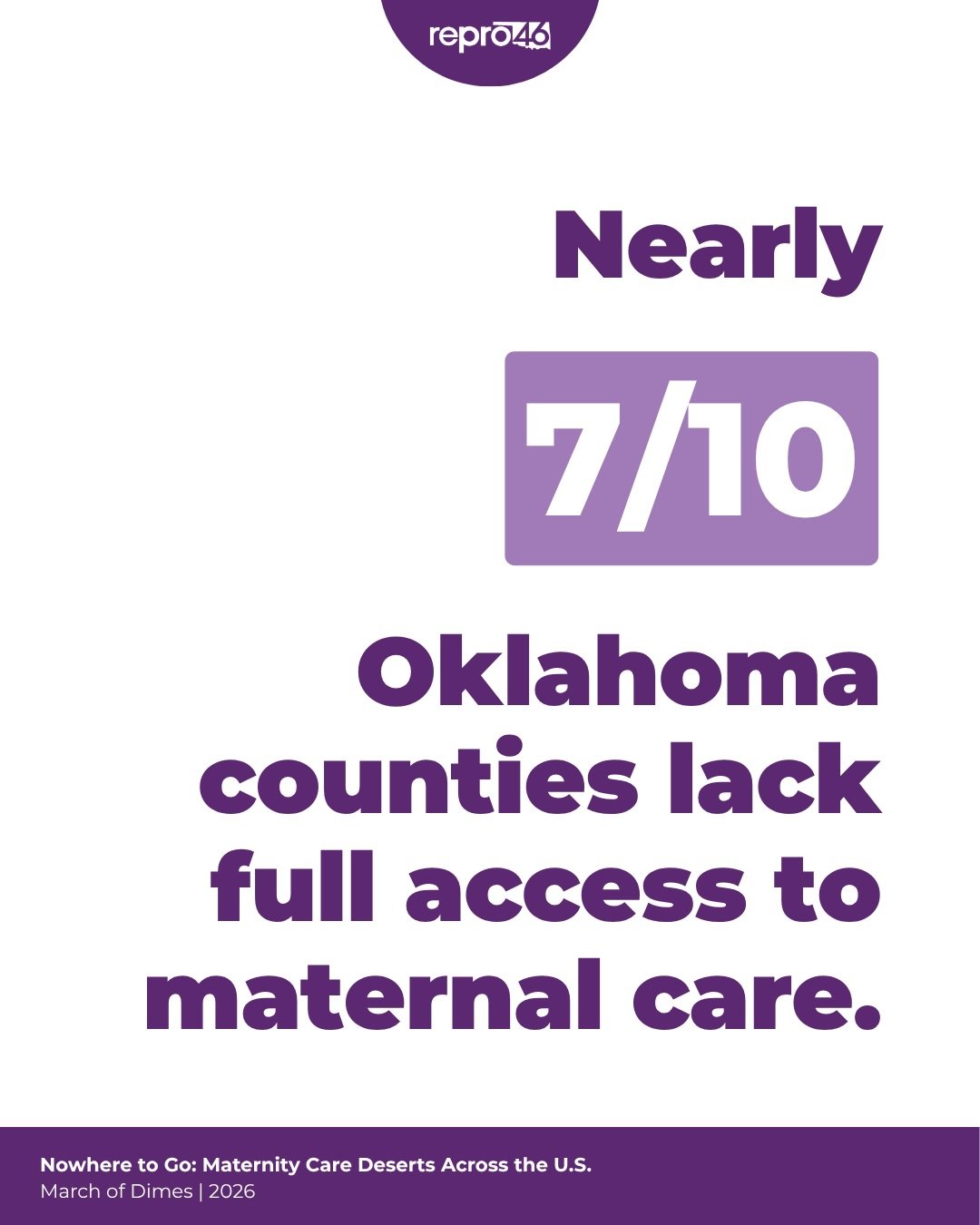Access to maternity care is a growing barrier in Oklahoma and the United States at-large. The latest @marchofdimes report revealed startling data about women&rsquo;s healthcare access.

Where you live shouldn&rsquo;t determine whether you can get the