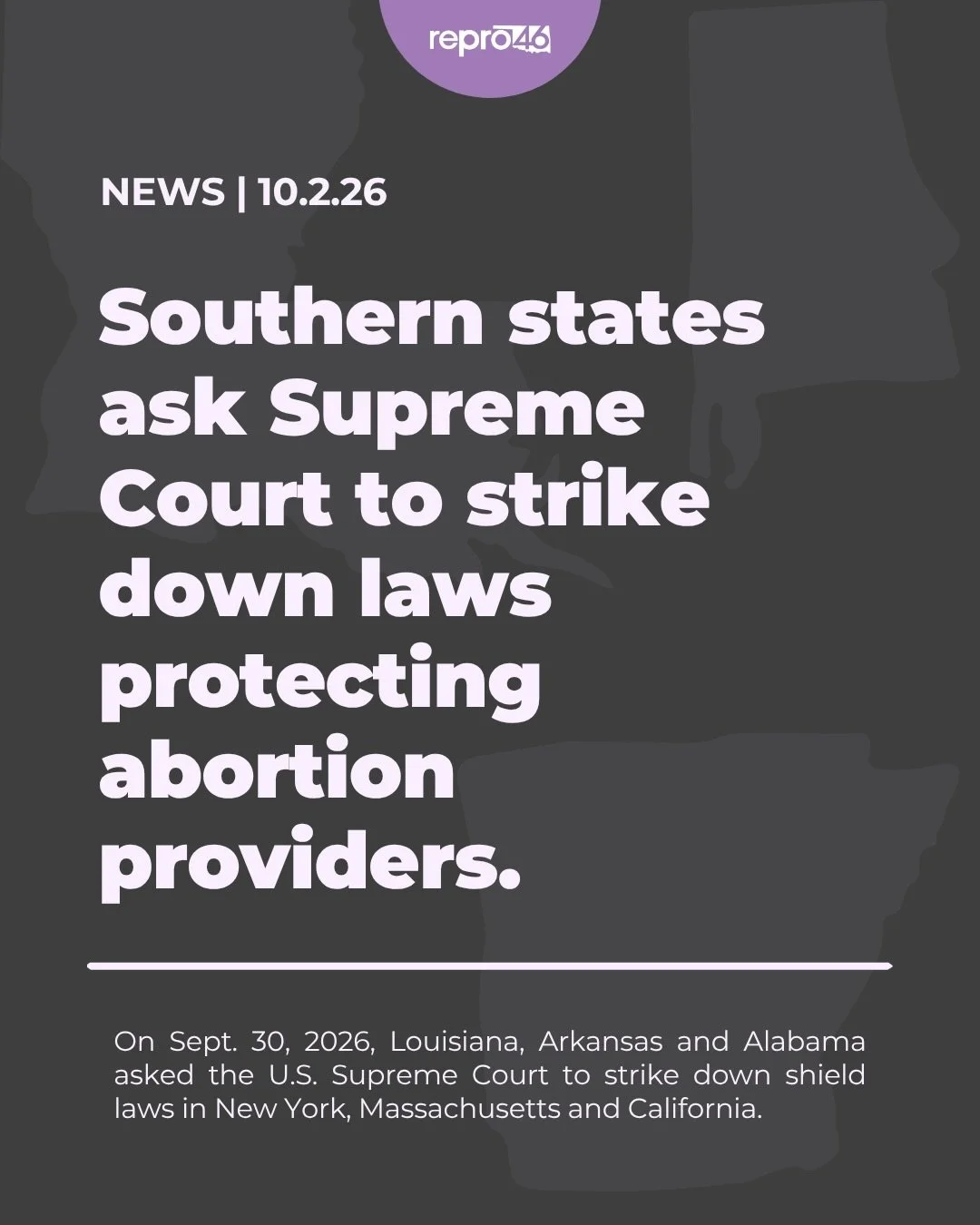 Three states are asking the Supreme Court to strike down laws that protect abortion providers from prosecution under other states&rsquo; abortion bans. The case could have implications for telehealth/medication abortion access.

Source: @reprorights