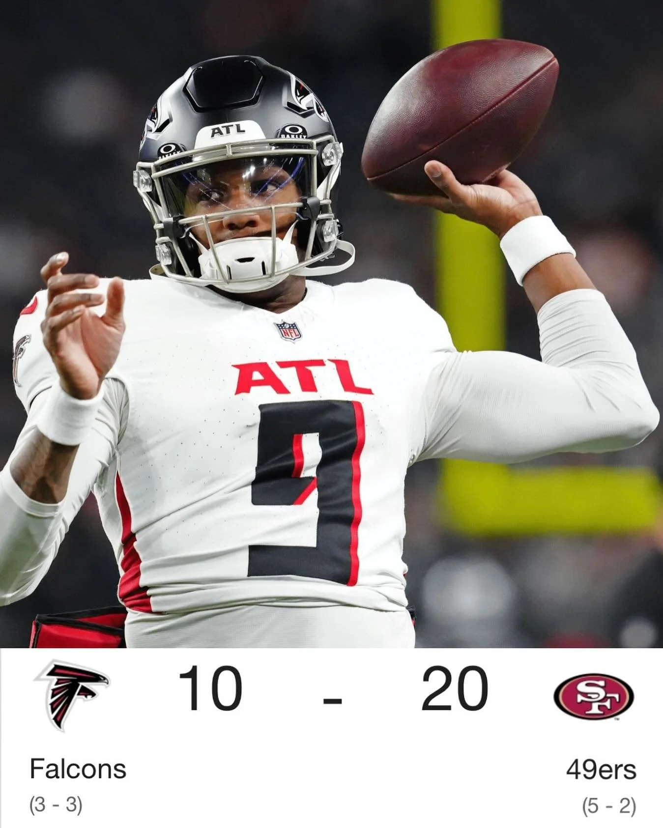 FALCONS @ 49ERS UNDER 48 ✅
 
Another week where the Algo found value taking an under on Sunday Night Football. Atlanta is a team that is used to playing in domes and doesn’t travel well. The algorithm found value on this under in perhaps the ea