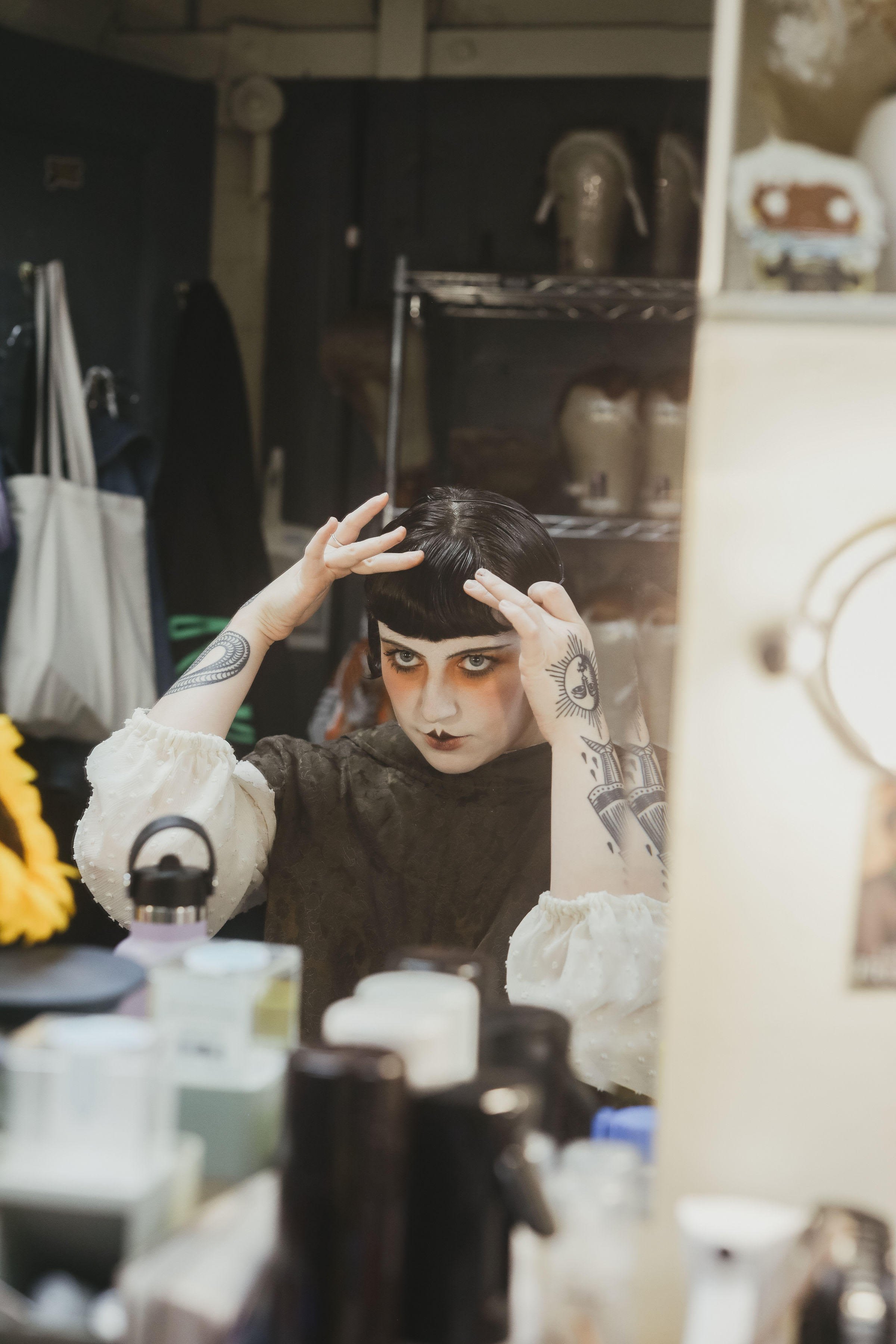 Getting ready at the Kit Kat Club, 2024. Photo by Brian Russell Carey