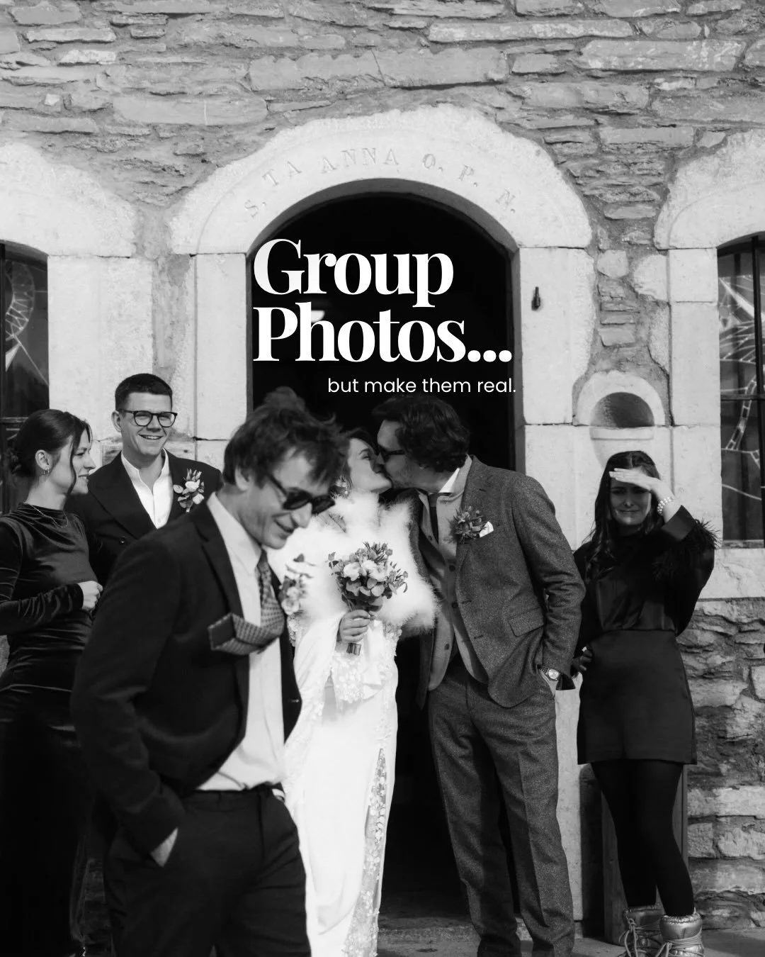 Group photos don&rsquo;t have to be stiff.
They can be alive.

A laugh.
A kiss.
A little chaos.
Friends pulling you into the moment.

Sometimes it&rsquo;s a quiet portrait.
Sometimes it&rsquo;s twenty people climbing on a tractor.
Sometimes it&rsquo;