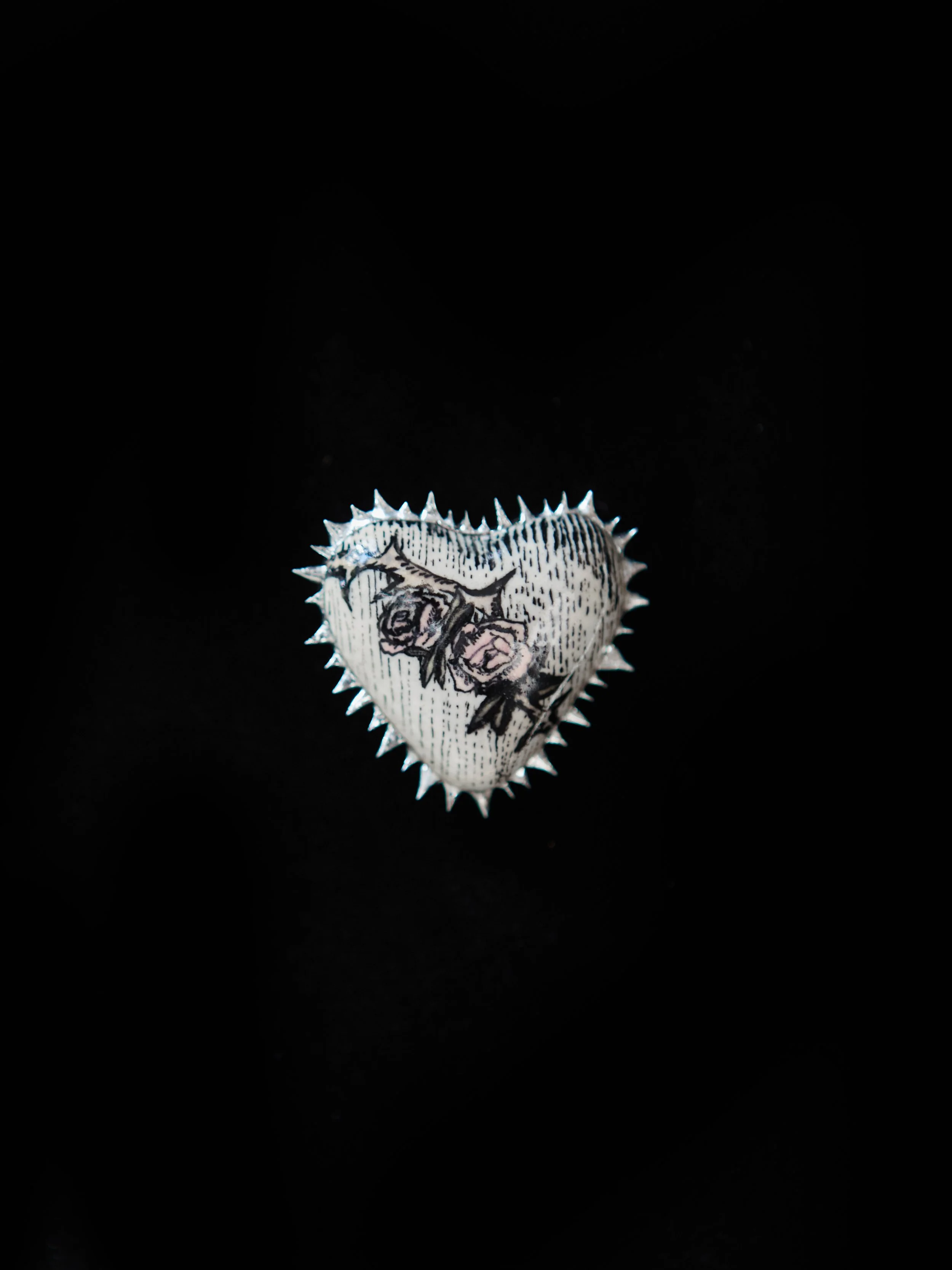 Spiked Sacred Heart Amulet