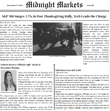 Black and white photograph of a large crowd participating in a rally or demonstration, with a woman in the foreground adding to the scene's energy. Midnight Markets Newspaper