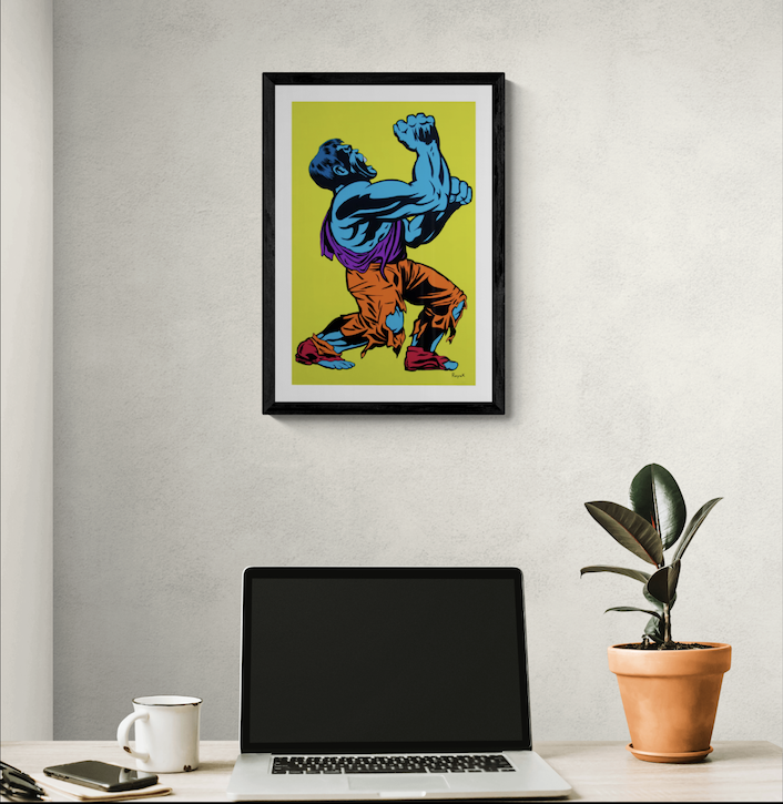 Black Light Hulk Print