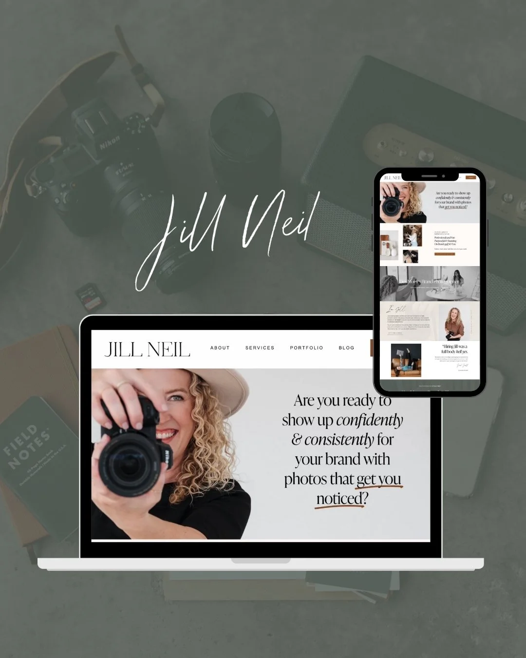 Jill Neil Photography new branding mockups