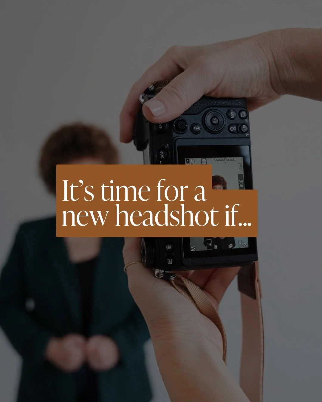 If your current headshot doesn&rsquo;t look like you anymore&hellip;or doesn&rsquo;t feel true to who you are now&hellip;or feels more placeholder than a professional&hellip;

It might be time for a new one. 😉

A great headshot should be legit (not 