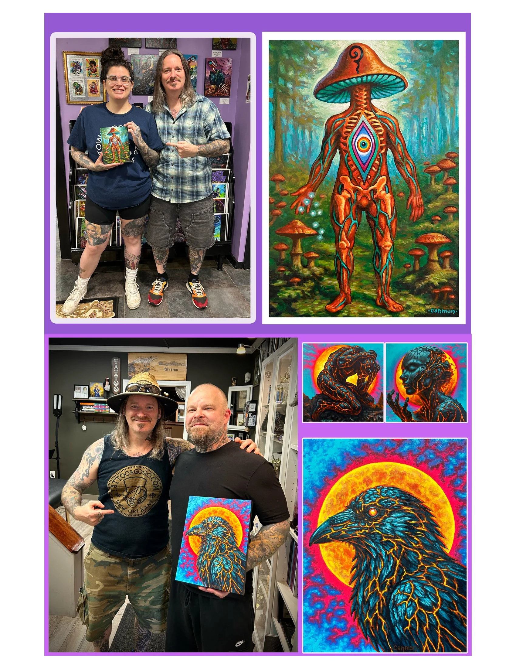Discover the story behind Canman's commissioned Raven painting and the sale of The Sporecerer. Learn why art collectors are essential to independent artists while exploring original paintings, fine art prints, and commission opportunities.