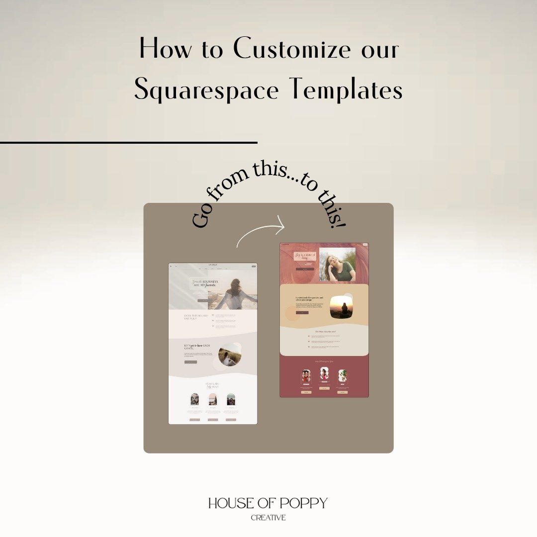 😍 There is SO much you can do with Squarespace to ensure you never have a site that looks boring or generic ever again 🔥

Just some of what you can change:

❤️ Images, as well as their actual shape

❤️ Section Order

❤️ Swap out colors, fonts, and 