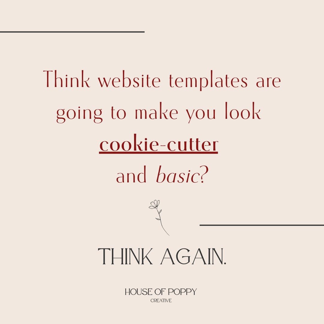 🌪Don't get it twisted! Using a website template can be incredibly helpful for transforming your pages! 

Templates do not have to mean:

- Your website looks like every other person who uses that template
- Very little customization
- You can't crea