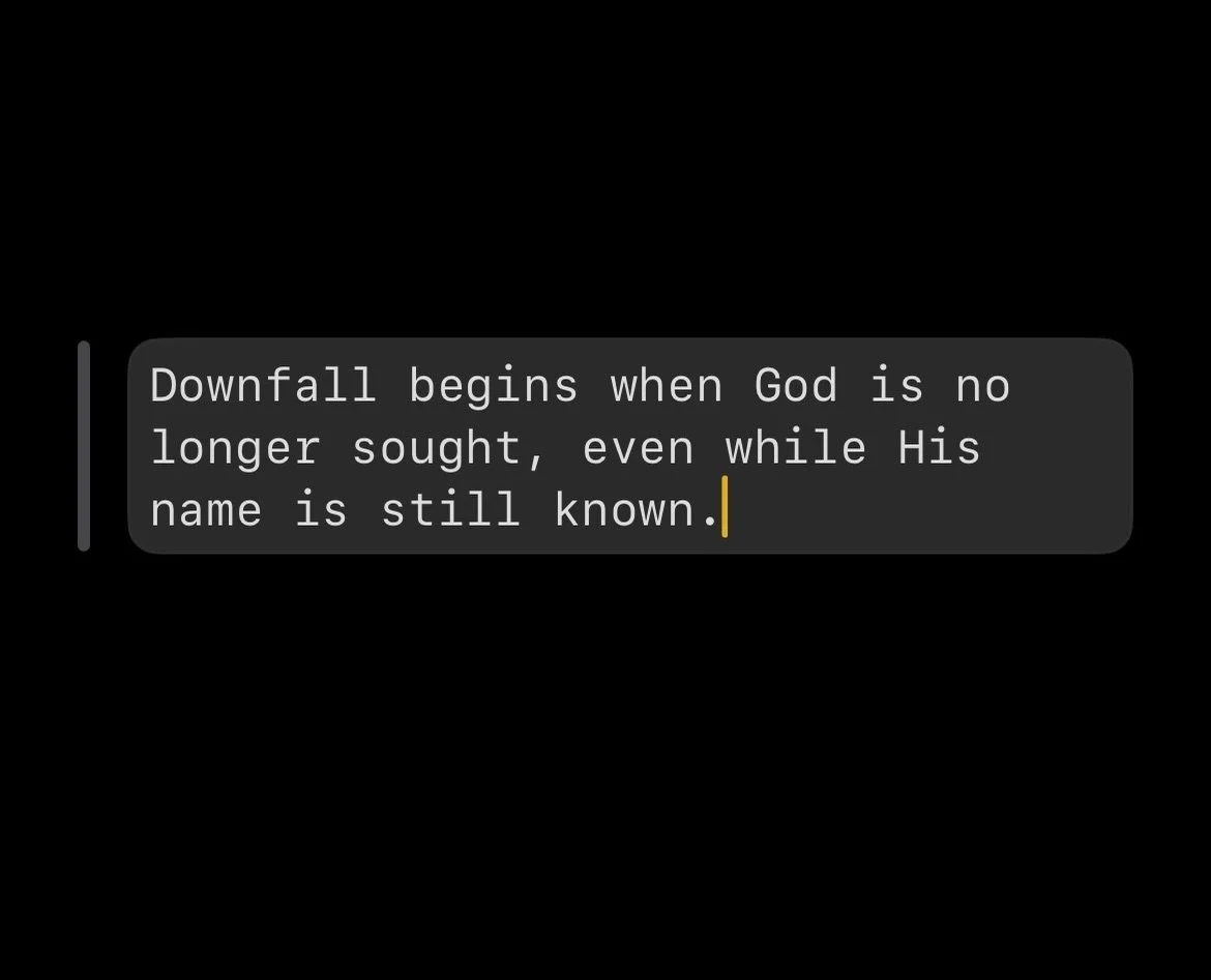 1 Chronicles 10 reminds us that downfall doesn&rsquo;t usually begin with one dramatic moment, but with a slow drift away from seeking the Lord. Saul&rsquo;s story is told briefly and plainly to make the lesson unmistakable: when God&rsquo;s word is 