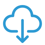 Cloud icon with downward arrow