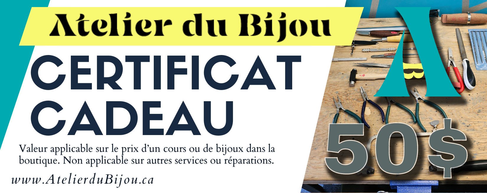 Certificat Cadeau Atelier du Bijou