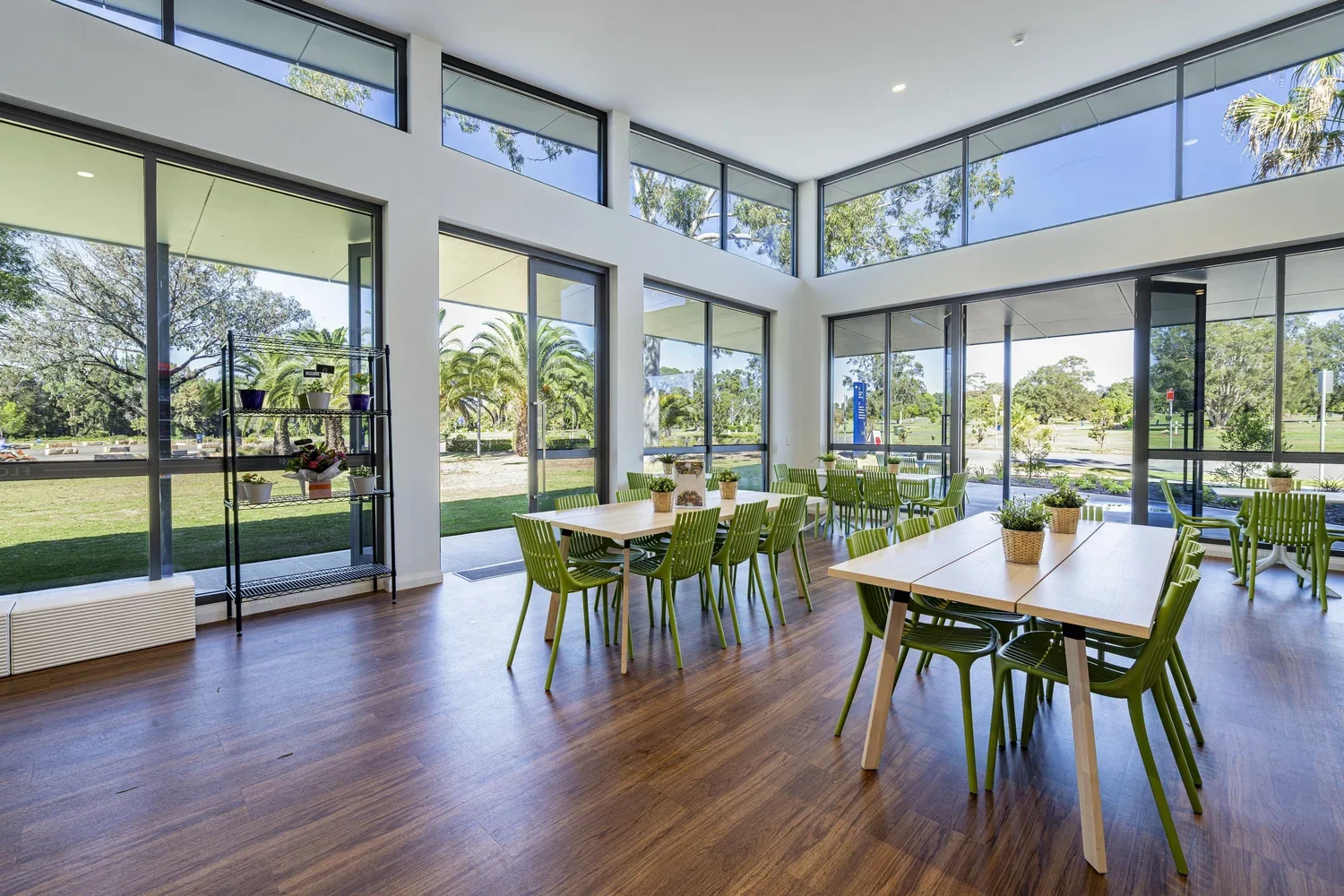 Modern commercial building with aluminium windows Pinegrove Memorial Park Sydney