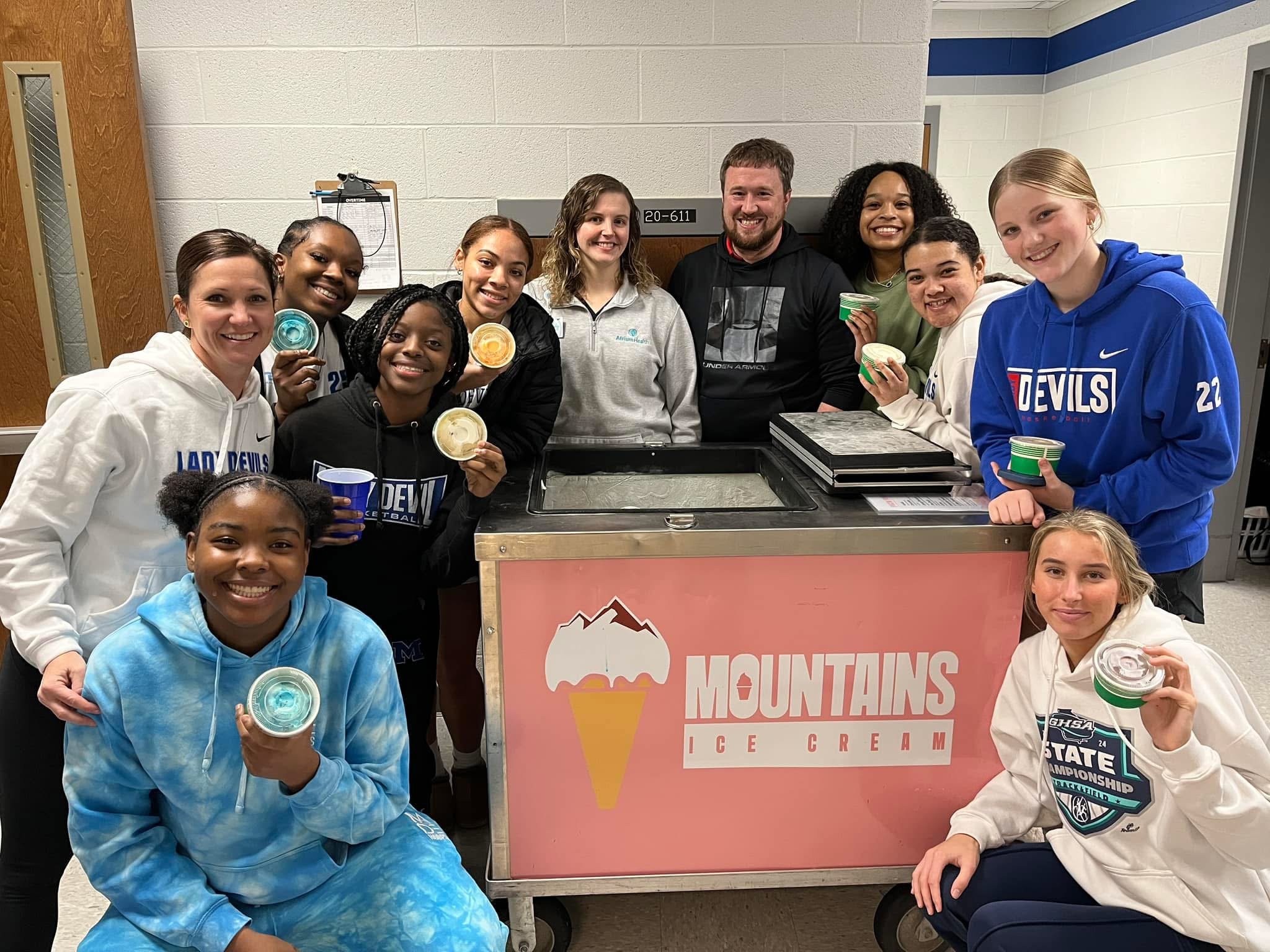Model Lady Devils with Mountains Ice Cream