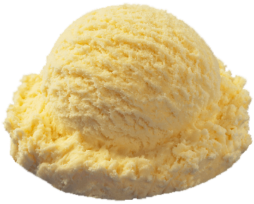 Hand-scooped Vanilla ice cream