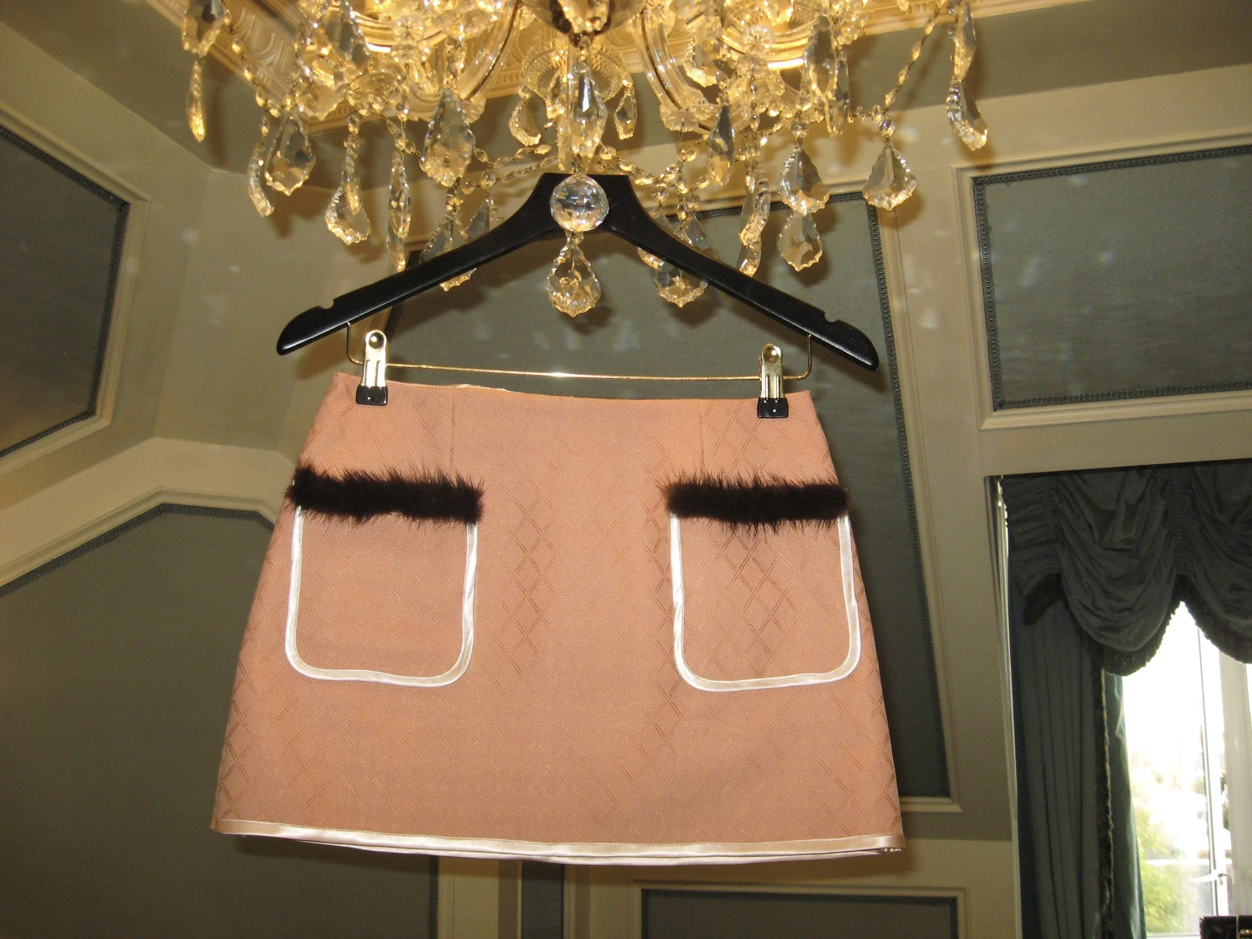 The Palais Blush Jacquard Skirt