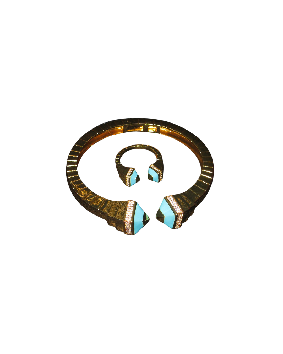Turquoise Pavé Bangle & Ring