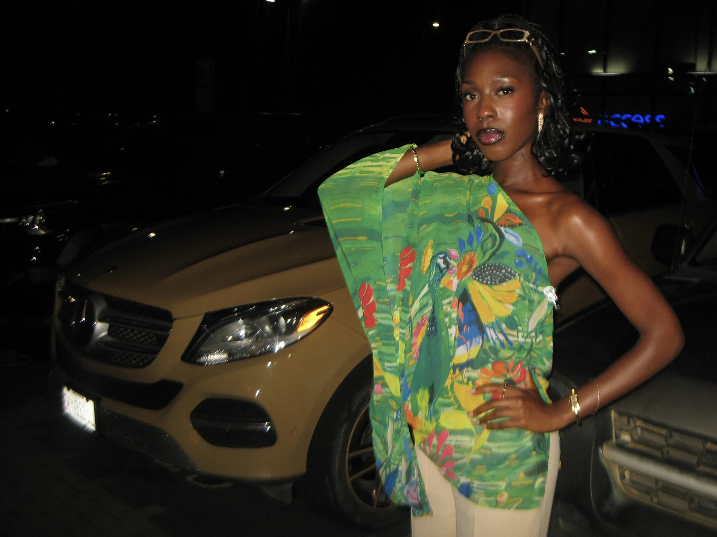 One-Shoulder Silk Chiffon Blouse