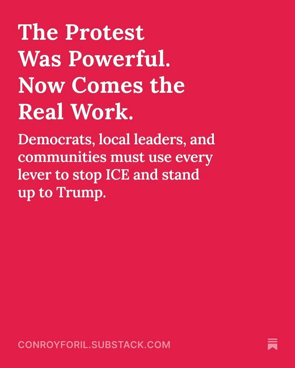 LINK IN BIO - I was proud to attend yesterday&rsquo;s protest. And it gave me hope that there are millions of people out there who think like I do. 

But there needs to be more. We can&rsquo;t stop here.