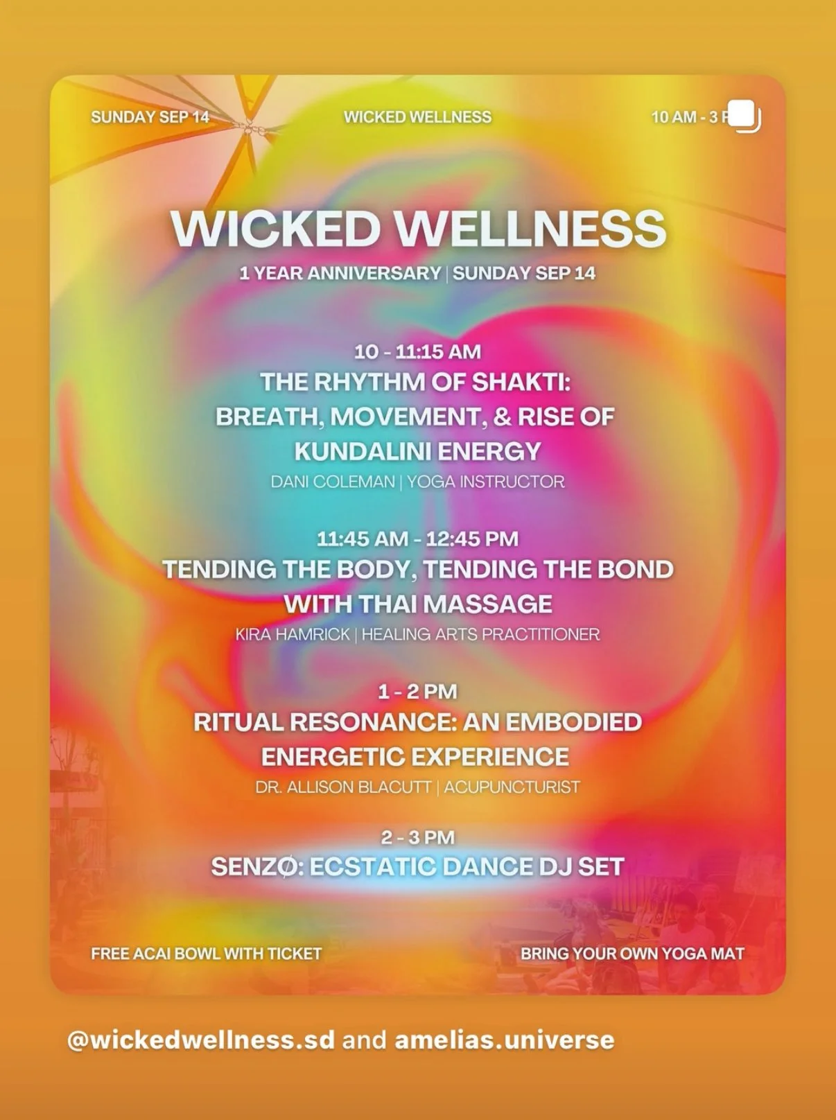 Wicked Wellness 1yr Anniversary Event