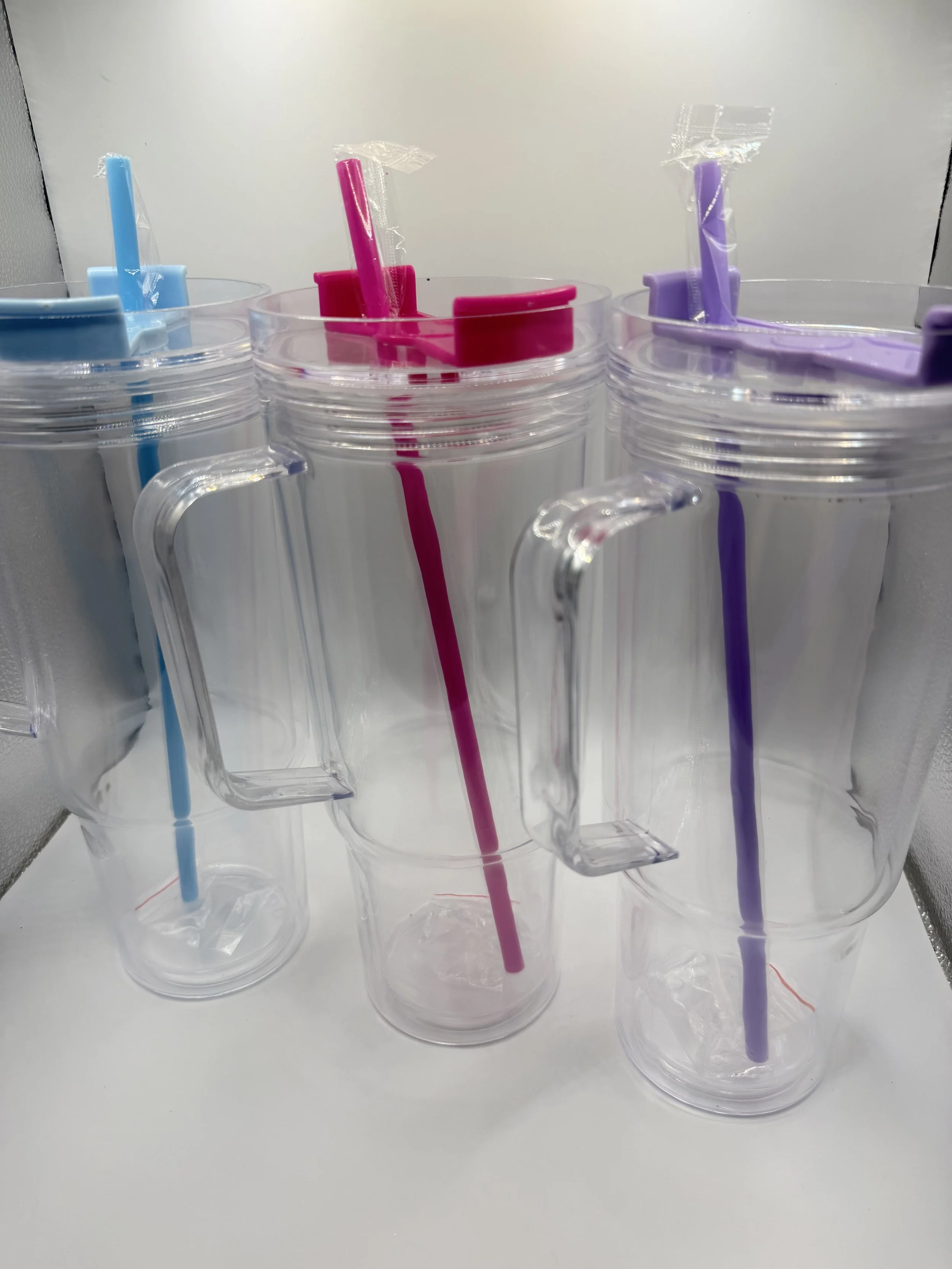 Tik tok live custom made acrylic snowglobe tumblers