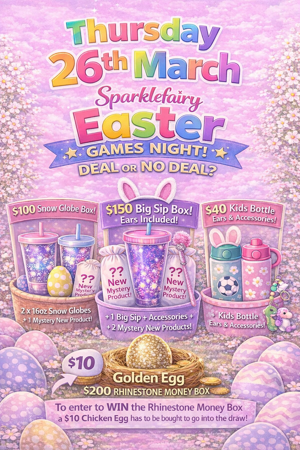 🐰✨ SPARKLEFAIRY EASTER GAMES NIGHT / NEW PRODUCT LAUNCH ✨🐰