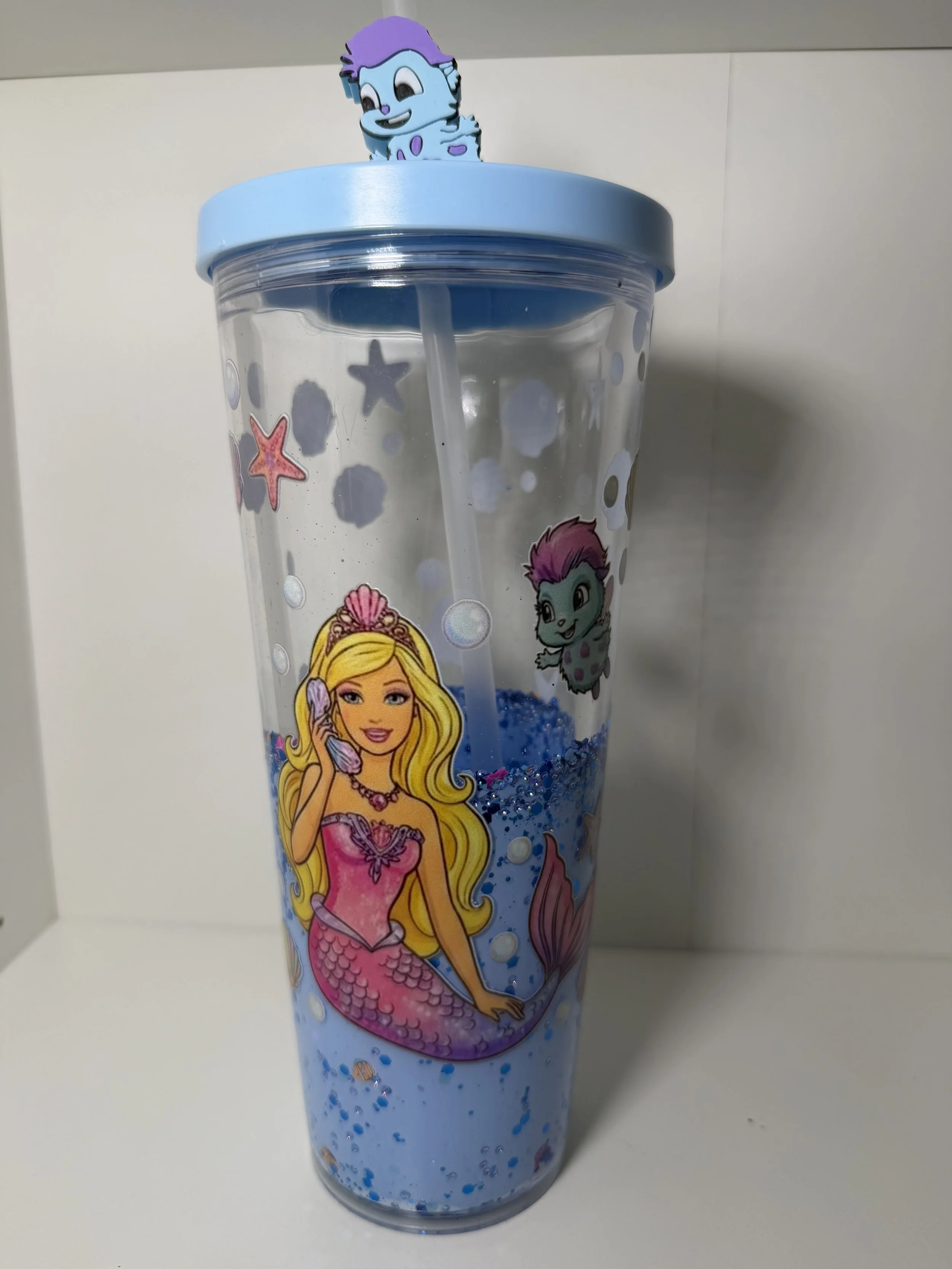 lava big sips - barbie mermadia with bibble straw topper
