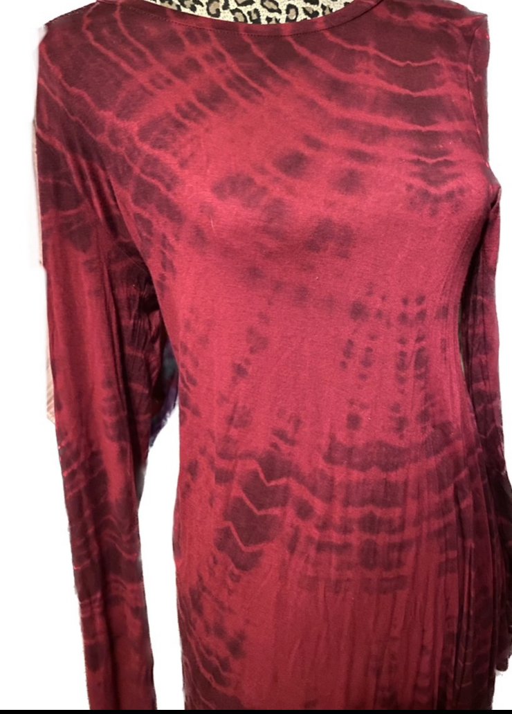 Black & Red Overdyed Dress Small