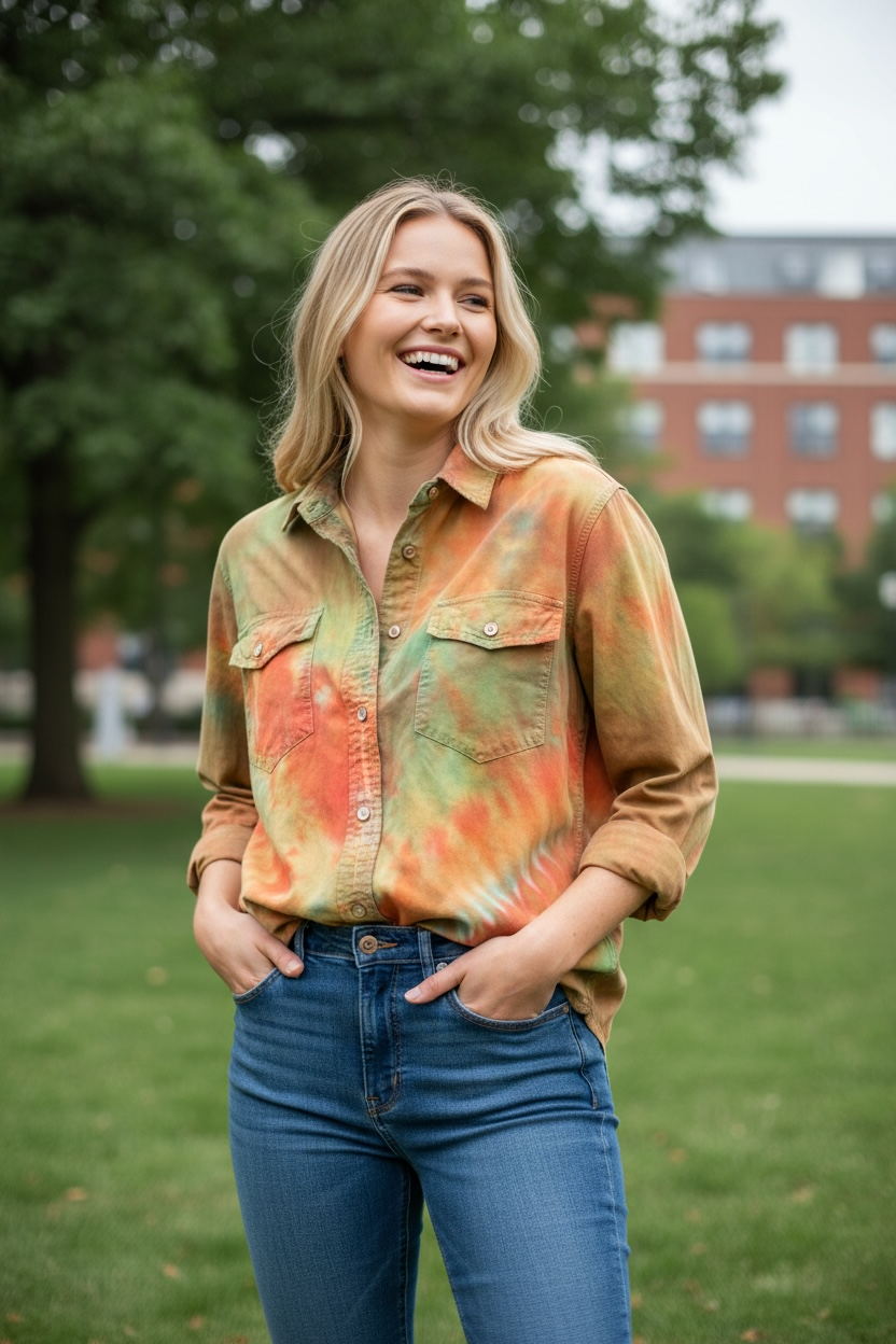 Woman’s  Button Down Shirt  Medium