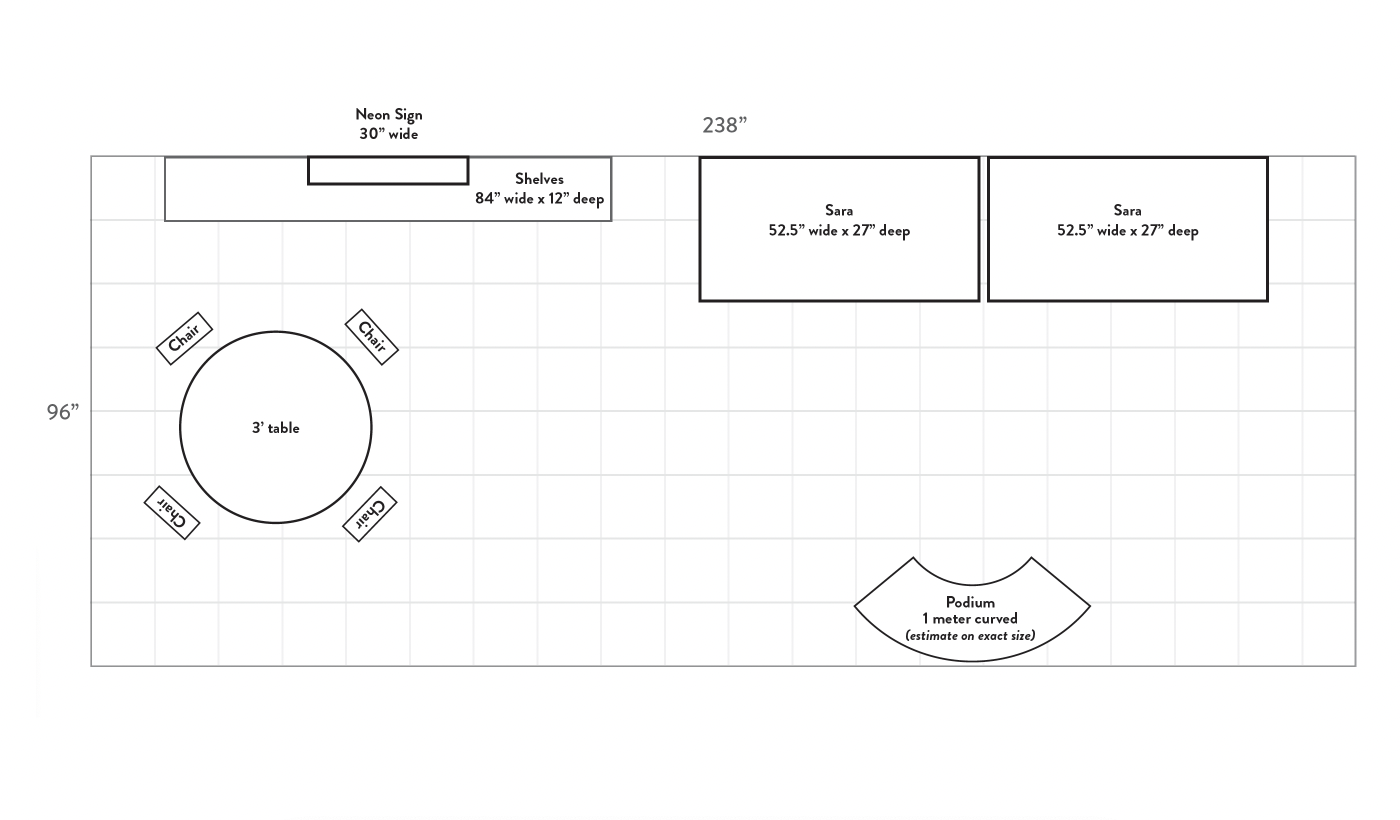 Church Brothers Farms trade show booth schematic..
