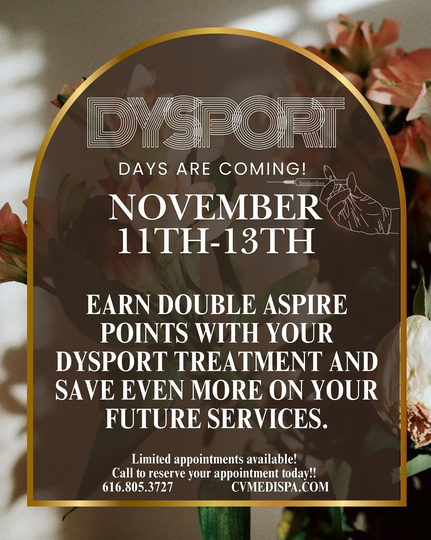 Double the smooth, double the points. 💁&zwj;♀️✨

Snag your Dysport appointment Nov 11&ndash;13 and let Aspire spoil you twice. 💖 

#medispa #dysportdays #GlowMode #SkinTok #BeautyTok #Snatched
#FreshNotFrozen #SmoothSkinClub #GlowSeason