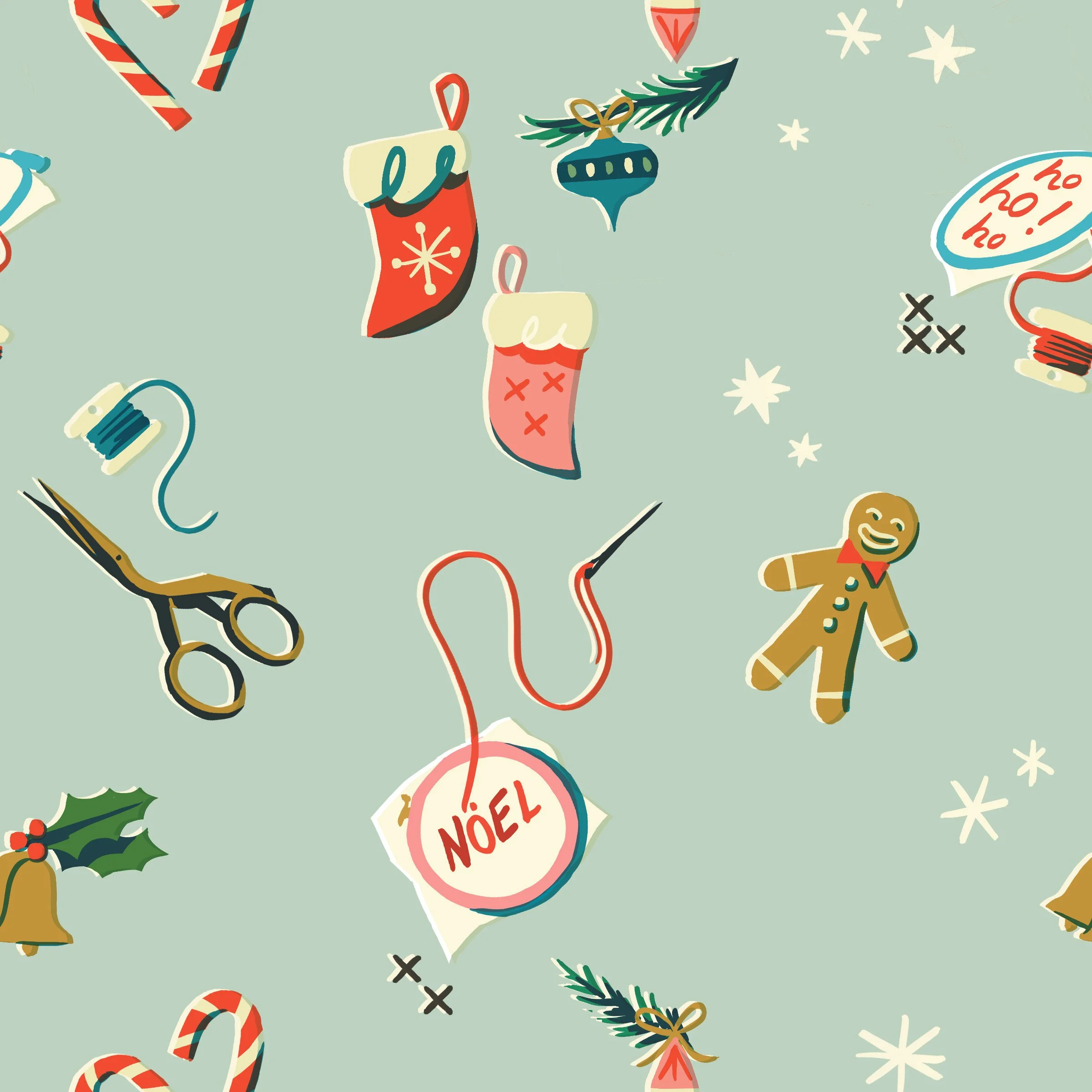 CHRISTMAS WRAPPING + STICKERS