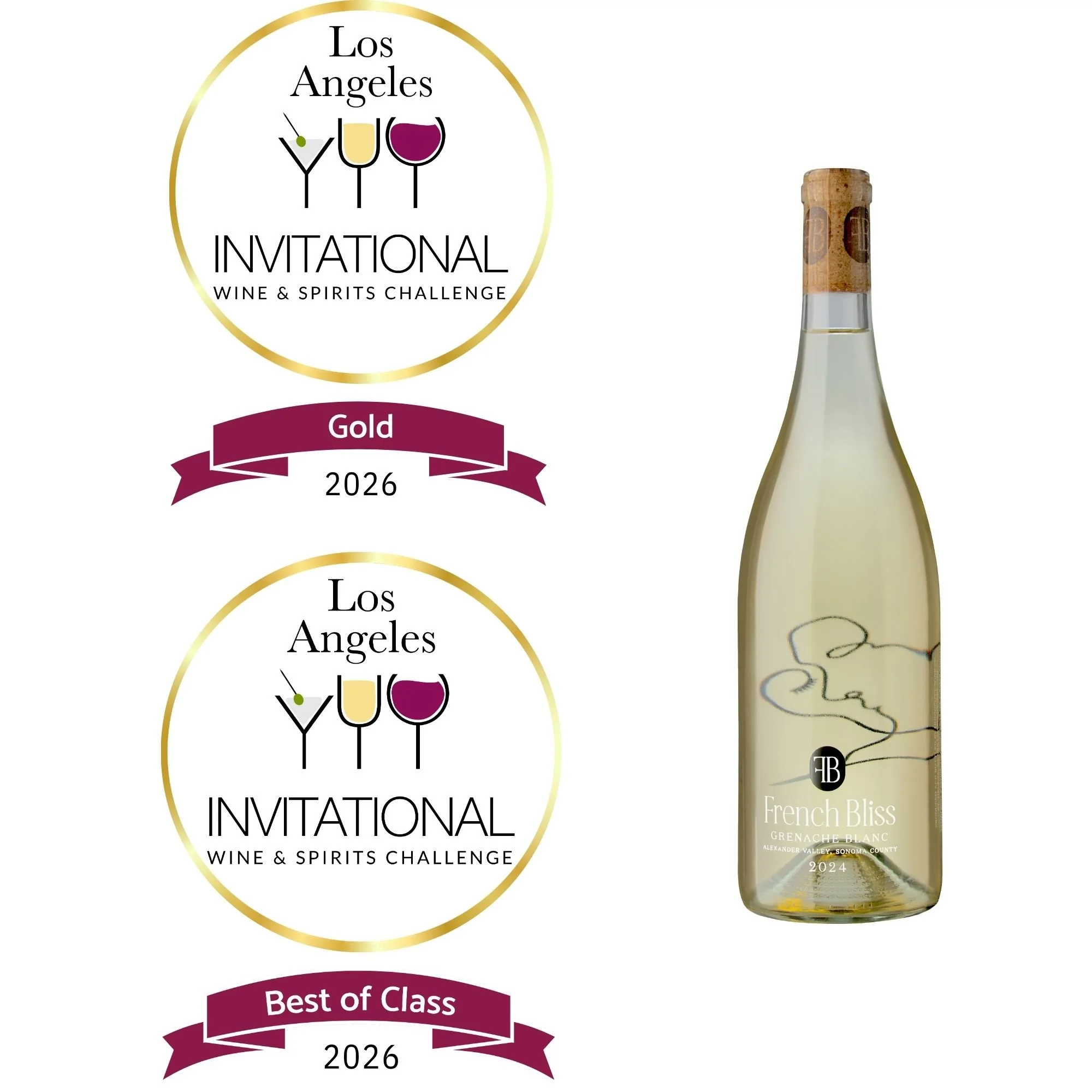 French Bliss Grenache Blanc from Maslan Wines scoring 91 points at the Los Angeles International Wine Challenge winning gold medal and best of class