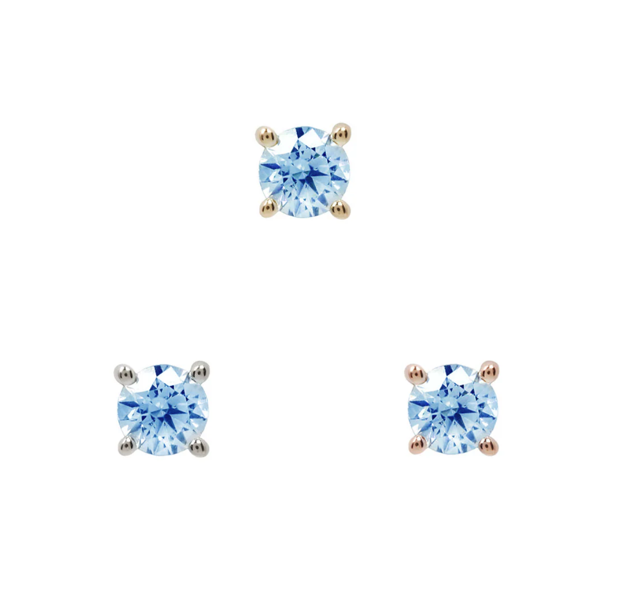 London Blue Topaz Prong - Threadless End