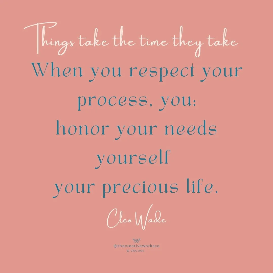 Today’s offering asks us to remember that Things take the time they take. Trust the pace of your journey….growth, healing, and alignment all arrive when you're ready. There’s no need to rush, force, or compare. Be patient with the