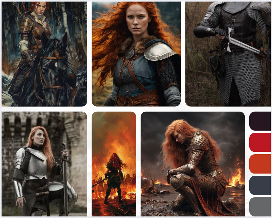 LORCAN RAVENSTONE Class: Paladin Race: Nephilim Age: 204 Background: Lorcan Ravenstone is a renowned local hero, celebrated for her valor in the wars that swept the region. With her vibrant red hair and imposing stature, she is hard to miss. Once a d