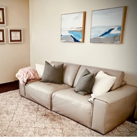 Interior view of the Tampa EMDR therapy suite in New Port Richey, located on US Highway 19.