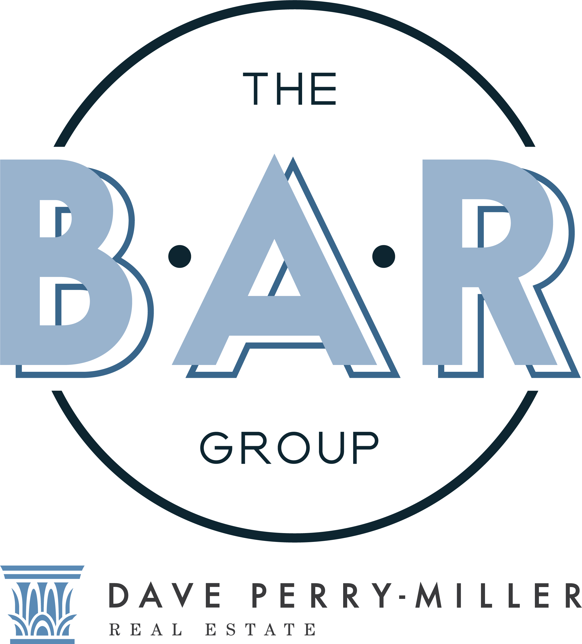Logo of The D.A.B. Group, a real estate company, with stylized text and decorative elements.